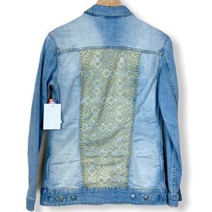 Lularoe Harvey Jean Denim Embroidered Aztec